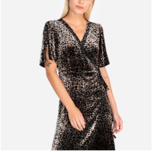 Johnny Was Leopard Velvet Midi Dress XL - Picture 11 of 15